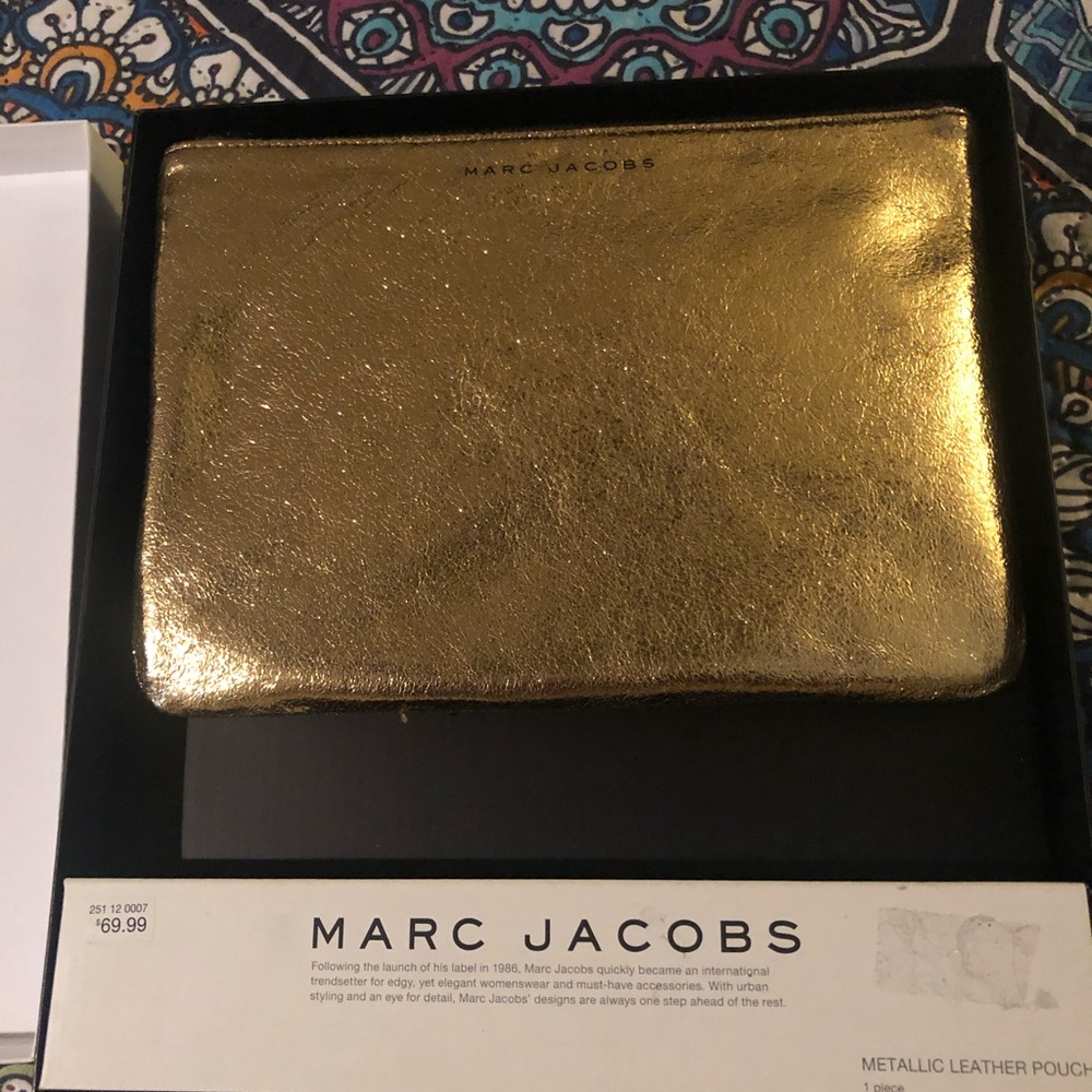 Metallic Leather pouch